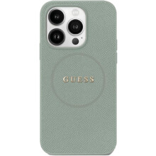 Guess PU Grained Classic Logo Case with MagSafe for iPhone 16Pro Green