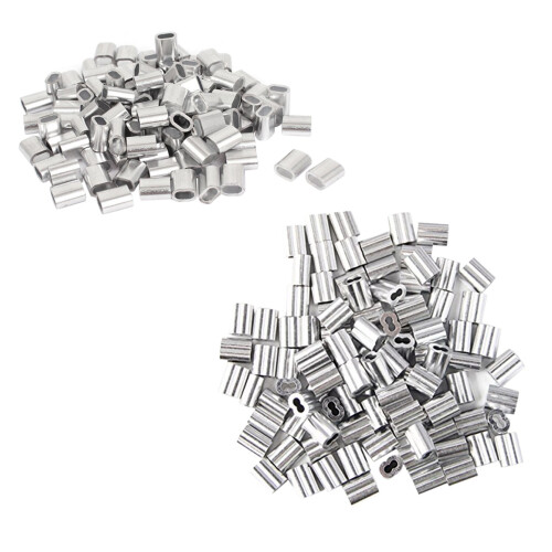 120X aluminium krimplushuls 2 mm diameter staalkabel 1