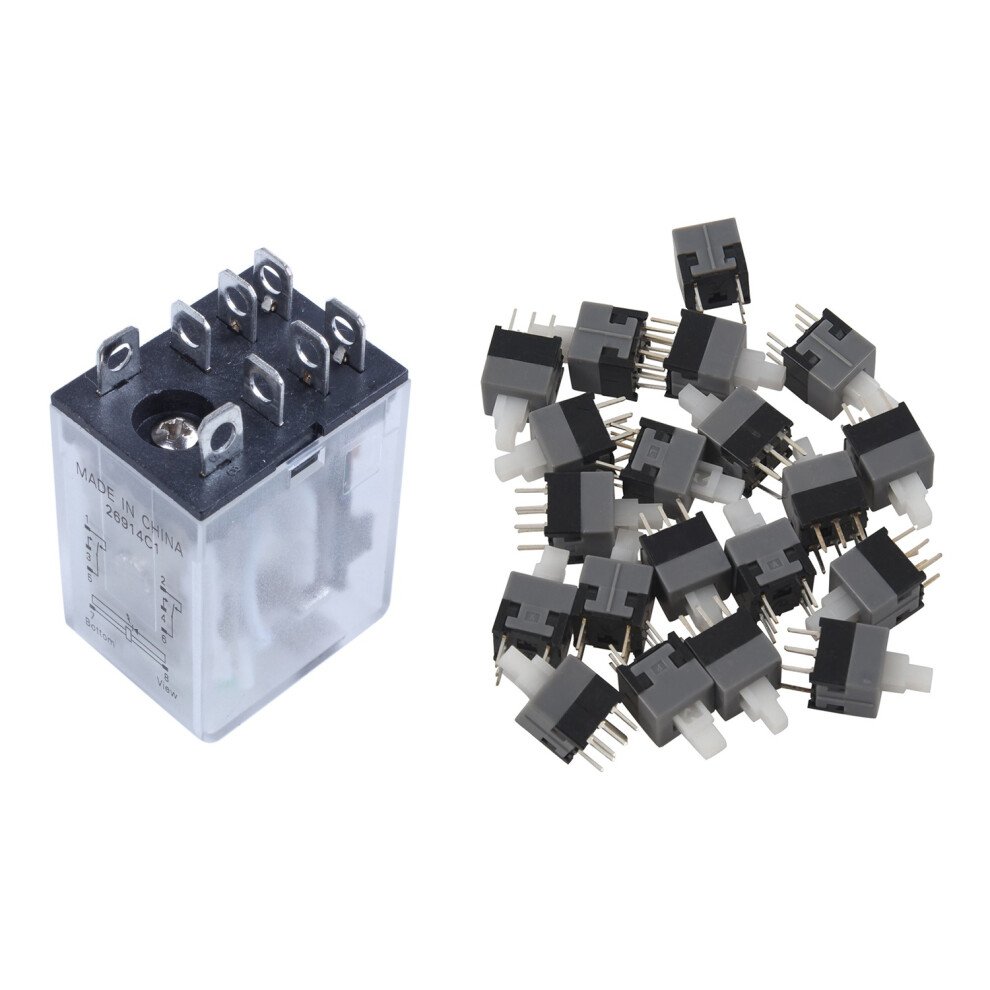 Jqx-13F Ly2 Dc 12V Coil 8-Pin Dpdt Led Electromagnetic Relay Green 4711478485799