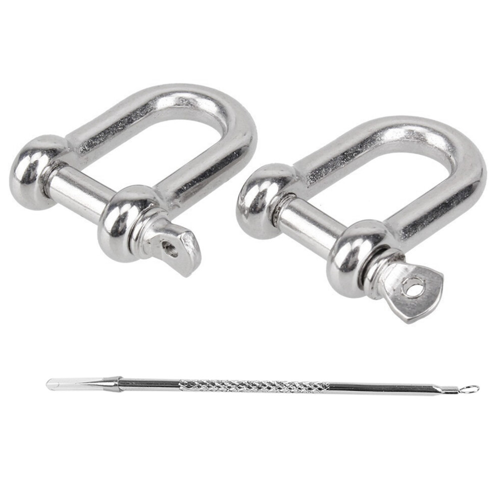 304 Screw Pin D Style Chain Dee Shackle 4Mm For Rigging Pack Of 2 4711478487007