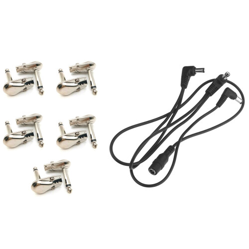 1/4 Inch Right Angle Plugs Mono Flat 6.3mm Phone Plug - 10 Pack