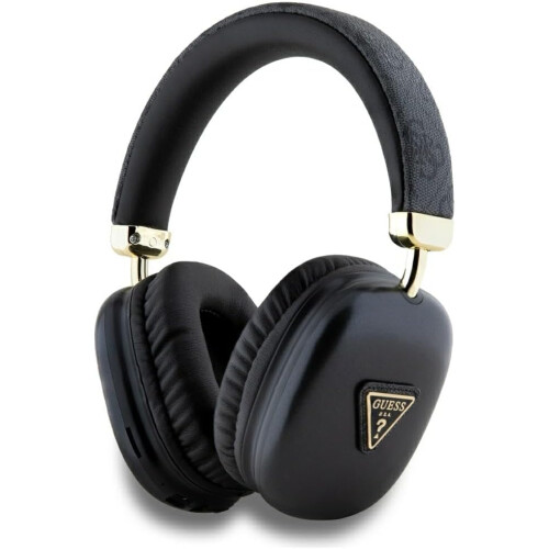 Guess PU Leather 4G Triangle Logo Wireless Headphone Black-GUBHK1P4TPK