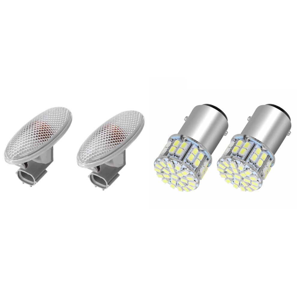2Pcs 6000K 1157 50Smd Tail Brake Led Lights Bulb Bay15d 12V White 4711478490472
