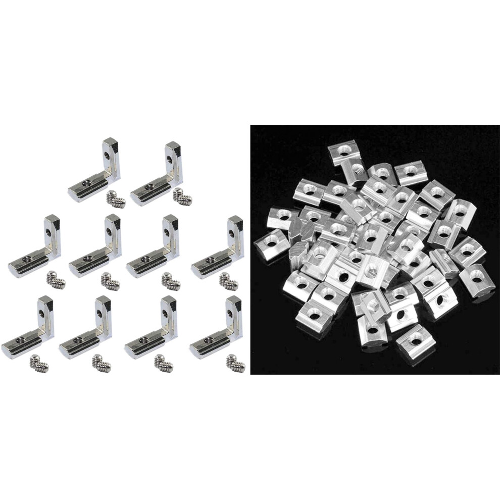 50pcs M5 T Sliding Nut Carbon Steel for 2020 Aluminum Profile
