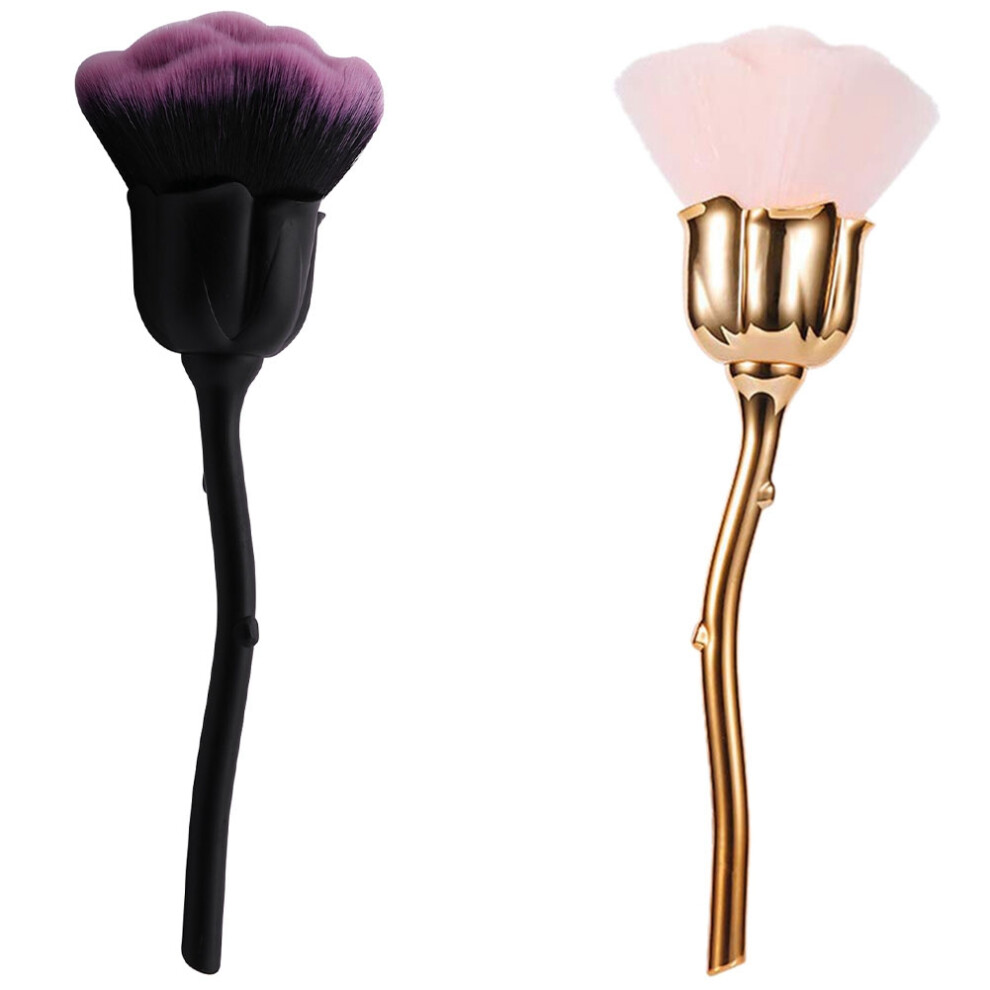 Nail Dust Brush Brush Nail Art Cleaning Brush(Gold)