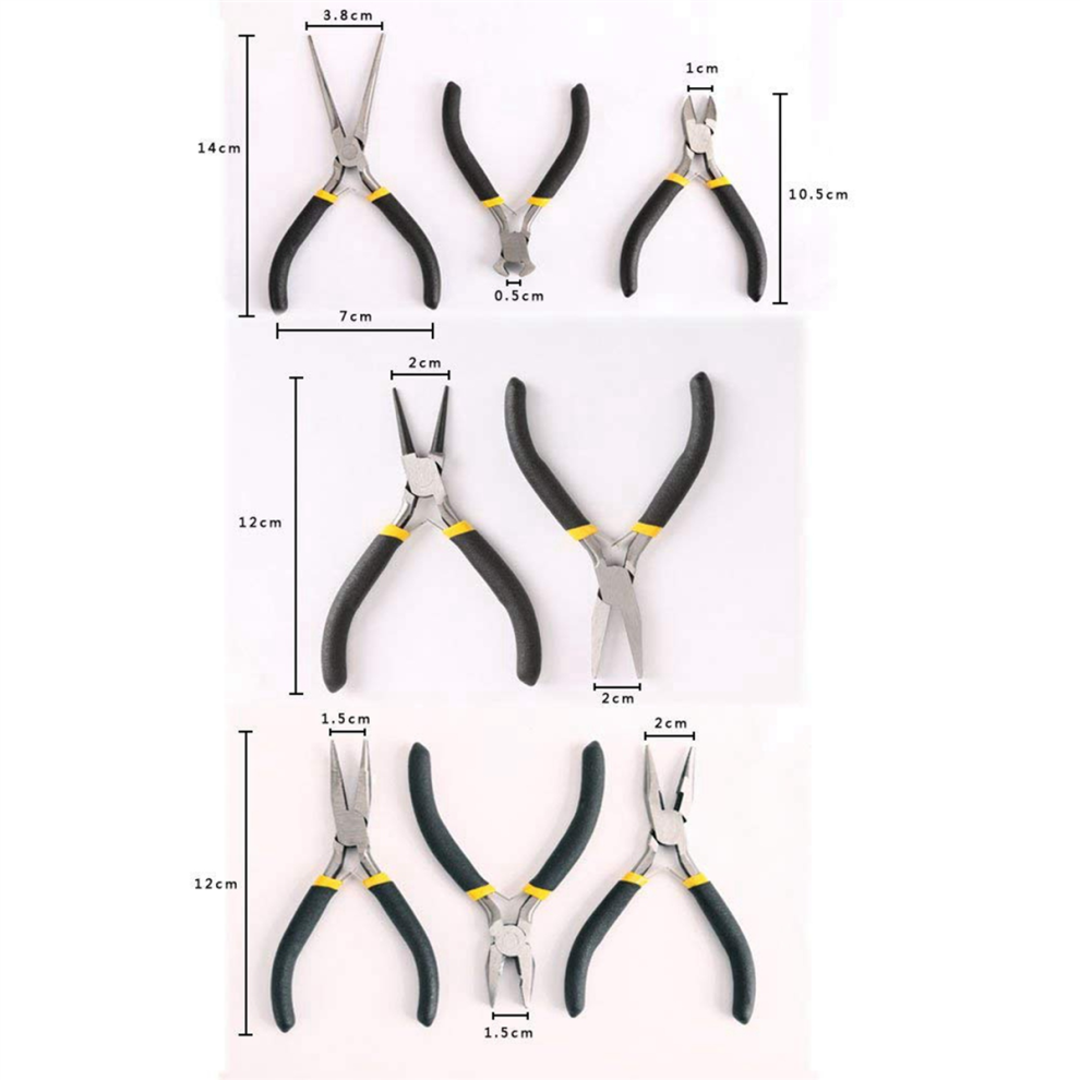 8Pcs Mini Pliers Set,Diagonal Nose Wire End Cutting Cutter Plier 4711478491431