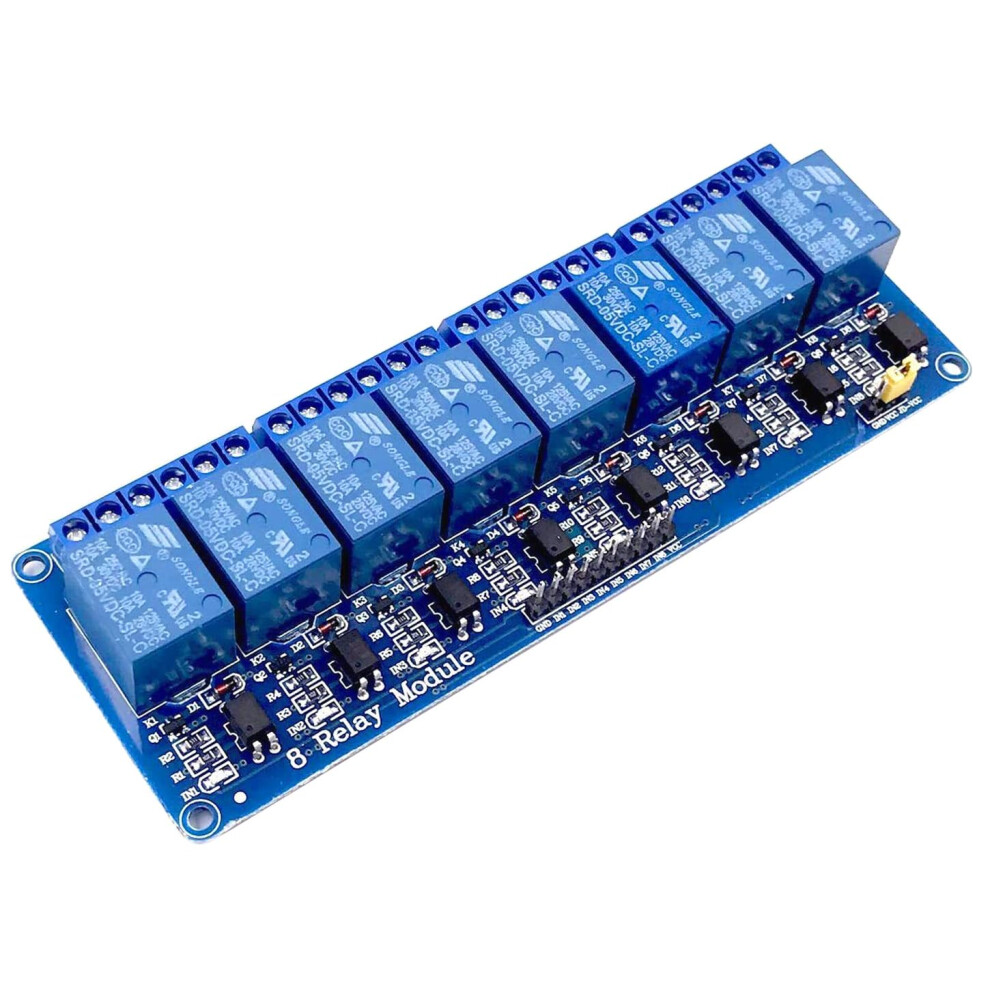 8 Channel 5V Relay Module With Optocoupler For Raspberry Pi Arduino, Blue 6276012001234
