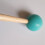 2Pcs Soft Rubber Head Sticks Wood Handle Bell Mallets Black 3