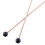 2Pcs Soft Rubber Head Sticks Wood Handle Bell Mallets Black 7