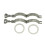 2Pcs Tri-Clamp Steel Single Pin Heavy Duty Tri Clamp with Wing Nut 7