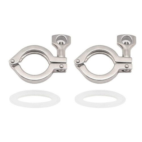 2Pcs Tri-Clamp Steel Single Pin Heavy Duty Tri Clamp with Wing Nut 2