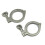 2Pcs Tri-Clamp Steel Single Pin Heavy Duty Tri Clamp with Wing Nut 5