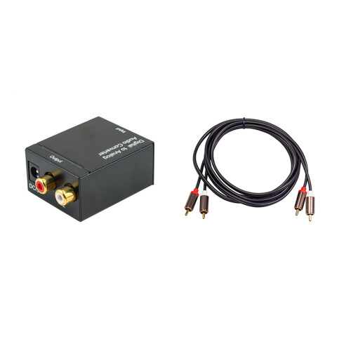 Cavo audio coassiale da 2 a 3,5 jack, cavo audio stereo da 1 m