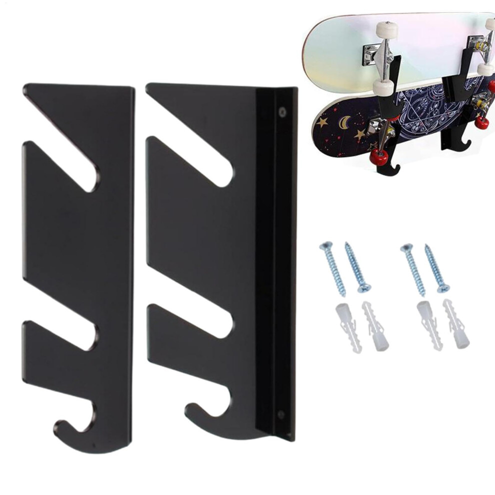 Acryl Skateboard Wall Mount With Storage Hook Danlyi Floating Stand, 2 Skateboards 6493810224263