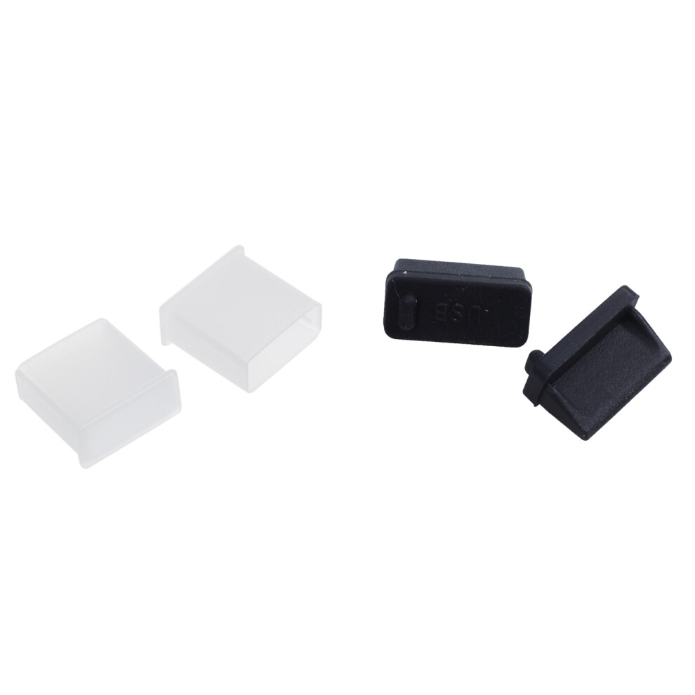 10 Pcs Silicone Usb Port Plug Dustproof Plug Stopper Black 4711478475806