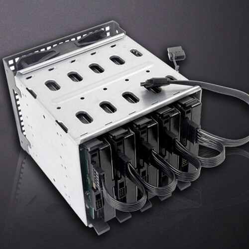 4-bens IDE til 5-ports strømkabel Molex til SATA 18AWG til HDD SSD PC 2