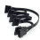 4-bens IDE til 5-ports strømkabel Molex til SATA 18AWG til HDD SSD PC 6
