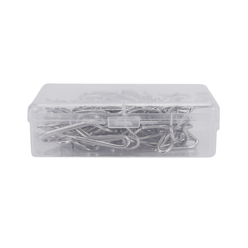 100 Pack Metal Curtain Hooks Drapery Hook Pins with Clear Box 2