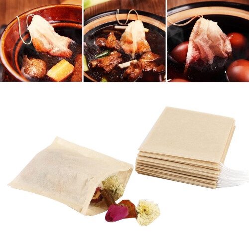 300 Pcs Disposable Empty Tea Bags Tea Infuser Drawstring Teabags 2