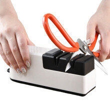 Electric Scissors Sharpener Automatic Professional Knife Sharpener Coarse and Fine Sharpener, Rechargeable via US