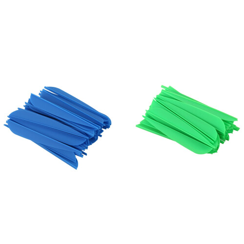 Pacote com 50 palhetas de plástico para flechas Arrows Vanes de 4 polegadas (azul)