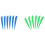 Pacote com 50 palhetas de plástico para flechas Arrows Vanes de 4 polegadas (azul) 2
