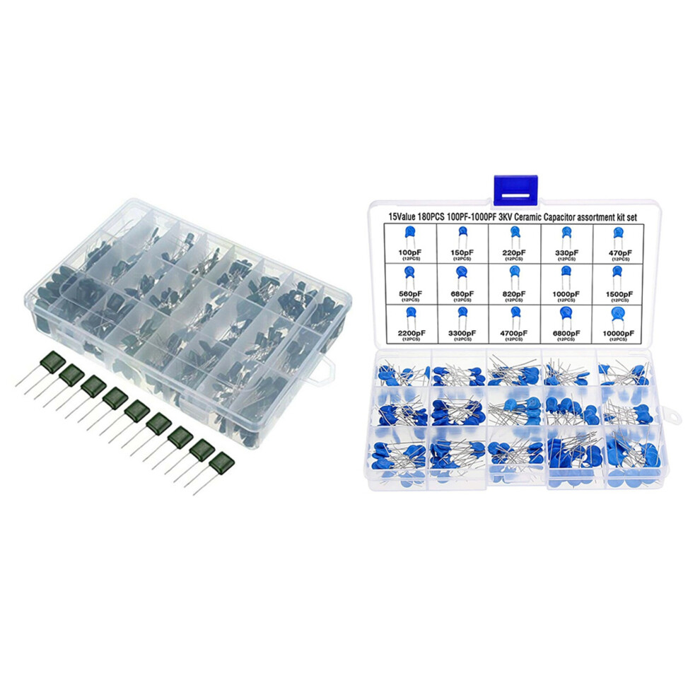 660Pcs 24 Values 100V Polyester Film Capacitor Assortment Pack Kit 4711478496290