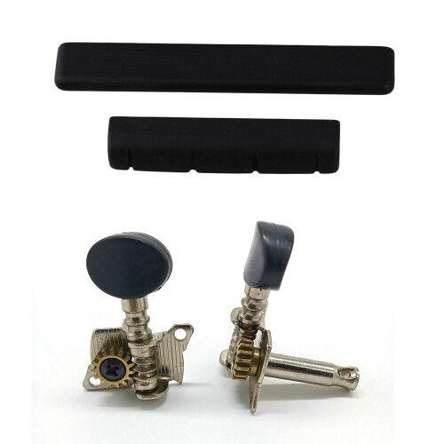 Porca e rastilho para ukulele de 4 cordas feitos de ABS, 1 par 1