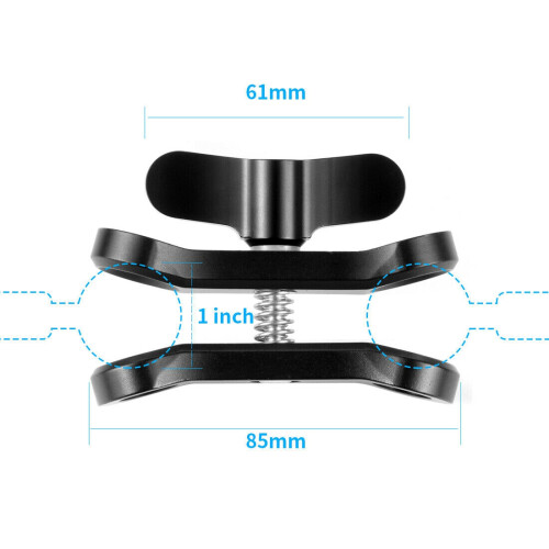 Carbon Fiber Float Extension Arm 1 Inch Dual Ball Diving Camera 2