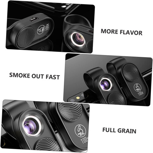 Mini Microscope Telescope Diamond Microscope Phone Microscope Handheld Smartphone Touch Hand Microscope Black ABS Plastic 2