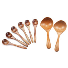 Small Wooden Spoons, 6Pcs Wooden Teaspoon for Cooking Small Spoon