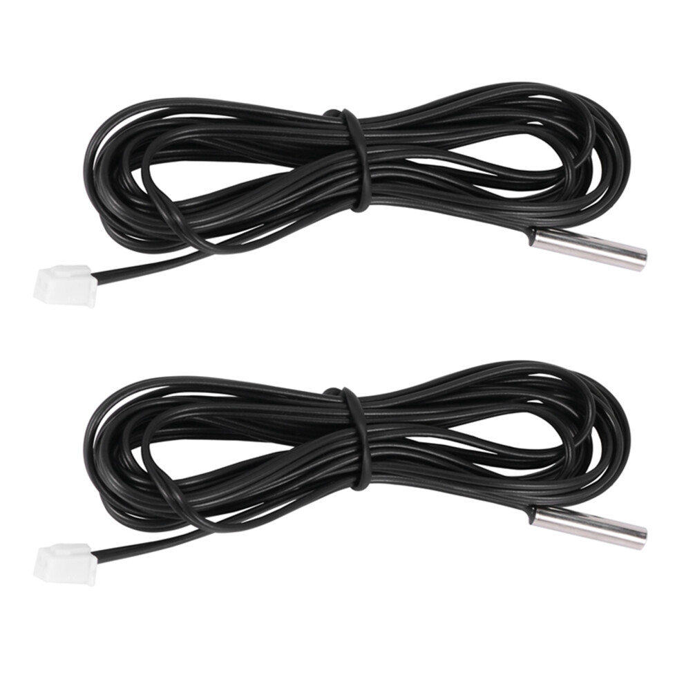 2M Thermistor Temperaturfuehler Wasserdichte Sonde Draht Schwarz