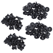 30 Peças 8mm Agujero Negro Plastico Remache Parachoques Clip