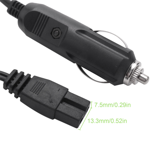 2m 12V Car Cooler Box Fridge Lighter 2 Pin Charger Cable 2