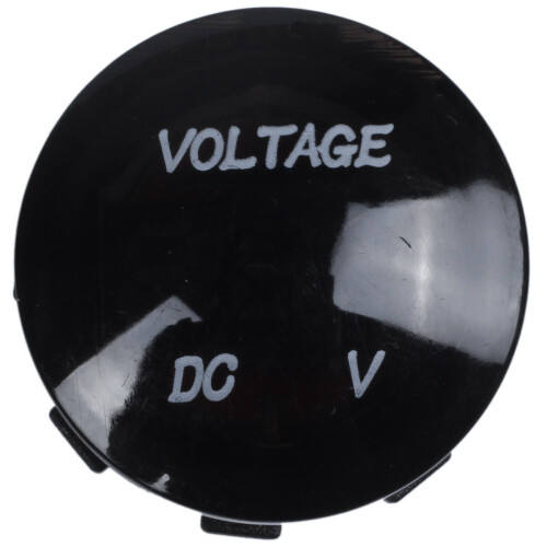 12V-24V Coche Motocicleta LED rojo Impermeable Voltimetro Negro 2