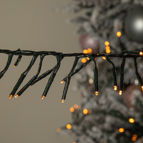 Premier 18.5m 1440 LED Christmas Cluster Multi-Action String Lights with Timer in Vintage Gold 1