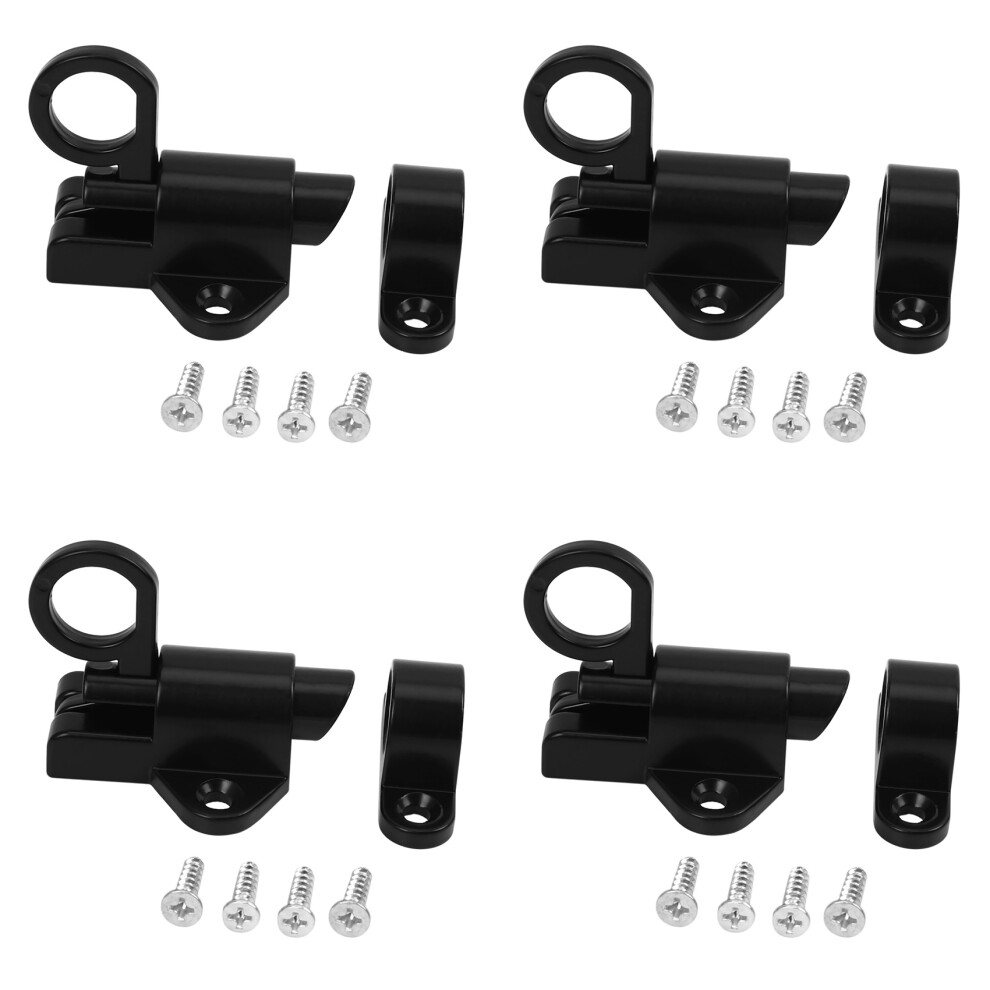 Aluminum Alloy Automatic Window Spring Door Bolt Latch, Black 4711478407272