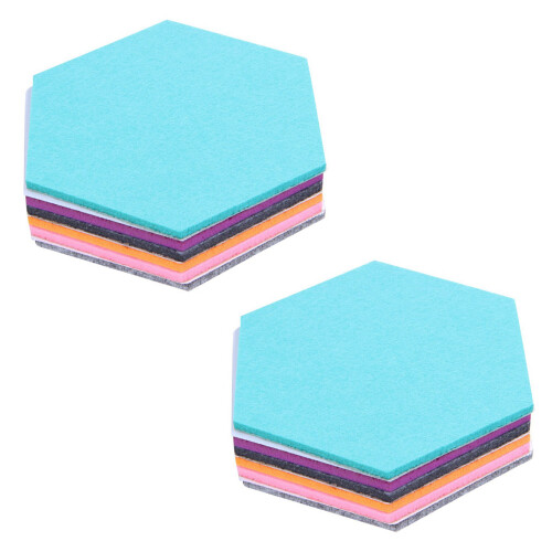 Conjunto de 6 quadros de feltro hexagonais autoadesivos para memorandos 5,5 x 5 x 0,2 polegadas