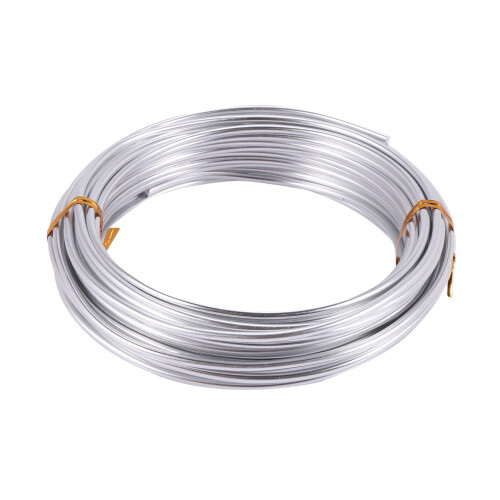 Filo di alluminio da 3 mm, filo d'argento da 10 m, argilla per bonsai e modelli 1