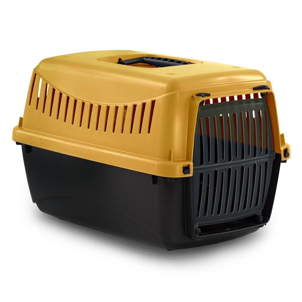 Urbn Living (39X26x25cm, Mustard) Dog Cat Puppy Pet Carrier Box Cage With Handle