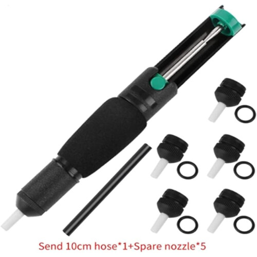 Doublering desoldering pump, powerful vacuum suction with 5 nozzles 1