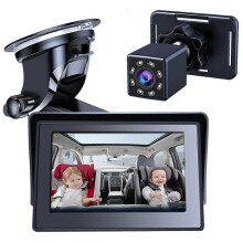 R5037 360 Degree Rotatable 4.3 Inch Night Vision Sucker Mount Car Baby Monitor Camera for Safety