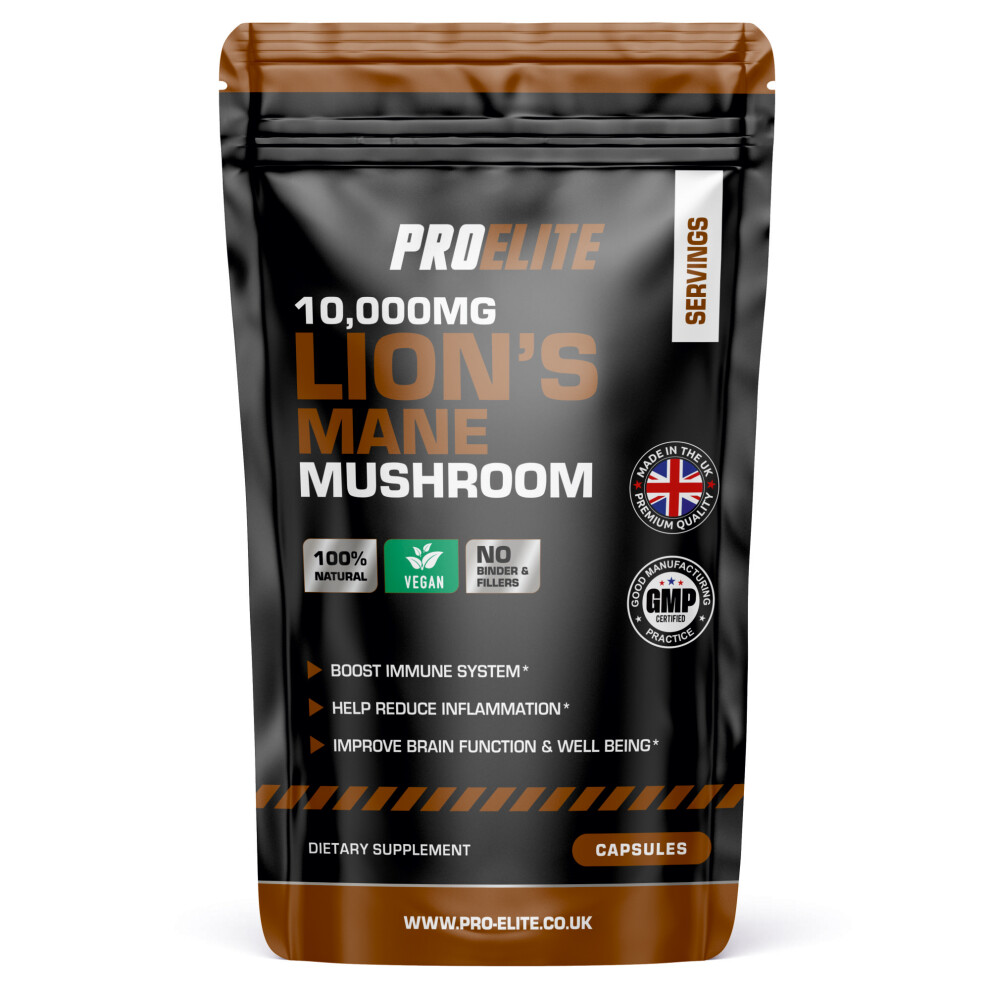 Proelite (30 Capsules) Lions Mane Mushroom Extract 10,000Mg Capsules