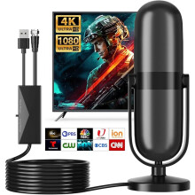 Indoor TV Aerial, 2025 Smart TV ariels indoor Premium 560+ Miles Range Reception, Indoor TV Antenna for 4K 1080P TVs-HD, Freeview aerial Local Channe