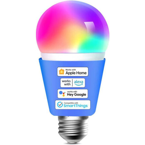 Smart WifiLight LED Multicolor Bulb, Works with Siri, Alexa, Google Home, E27