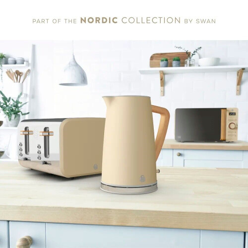 Swan Swan Nordic Oatmeal Kettle Toaster Microwave Breadbin Canisters Set 1