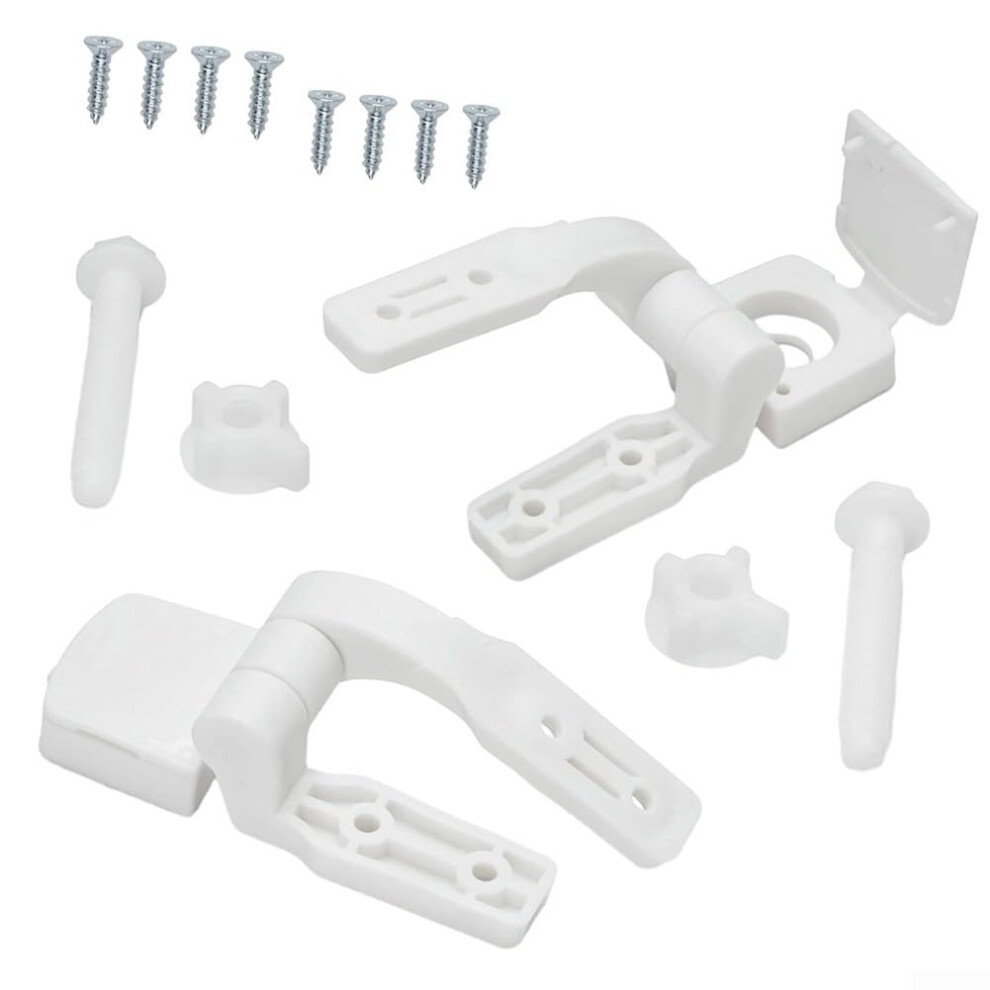 White Plastic Hinge Replacement For Most Toilet For Seats Complete Set Toilet Seat Hinges Replacement Parts Kit 6276012003566