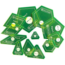 QuiltLinealSet, AcrylLinealSet, 12piece, templates for sewing