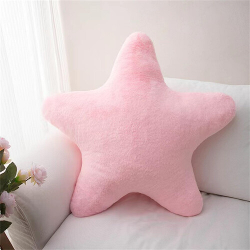 Star Plush Cushion, Soft Fluffy Star Shape for   , Pink 18 cm