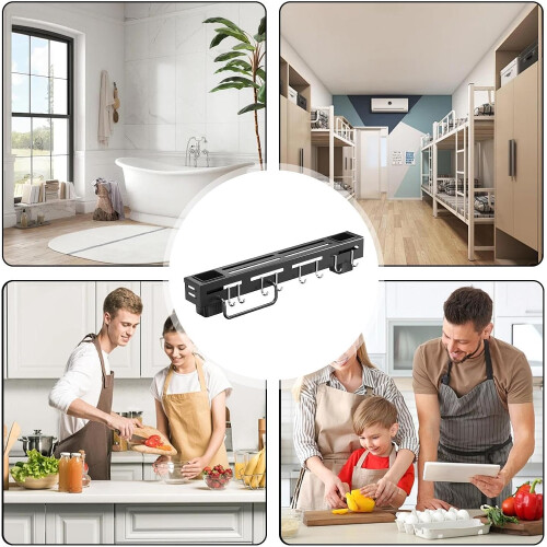 Knife holder Wall knife holder with hooks for kitchen utensils 2